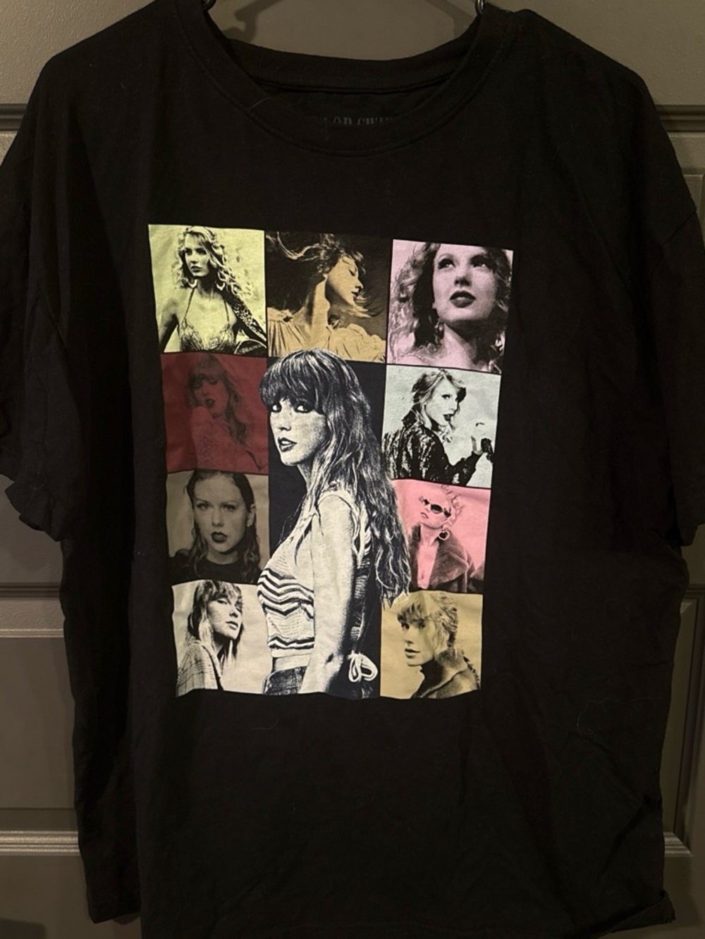 Taylor Swift The Eras Tour Photo Collage Black T-Shirt XL